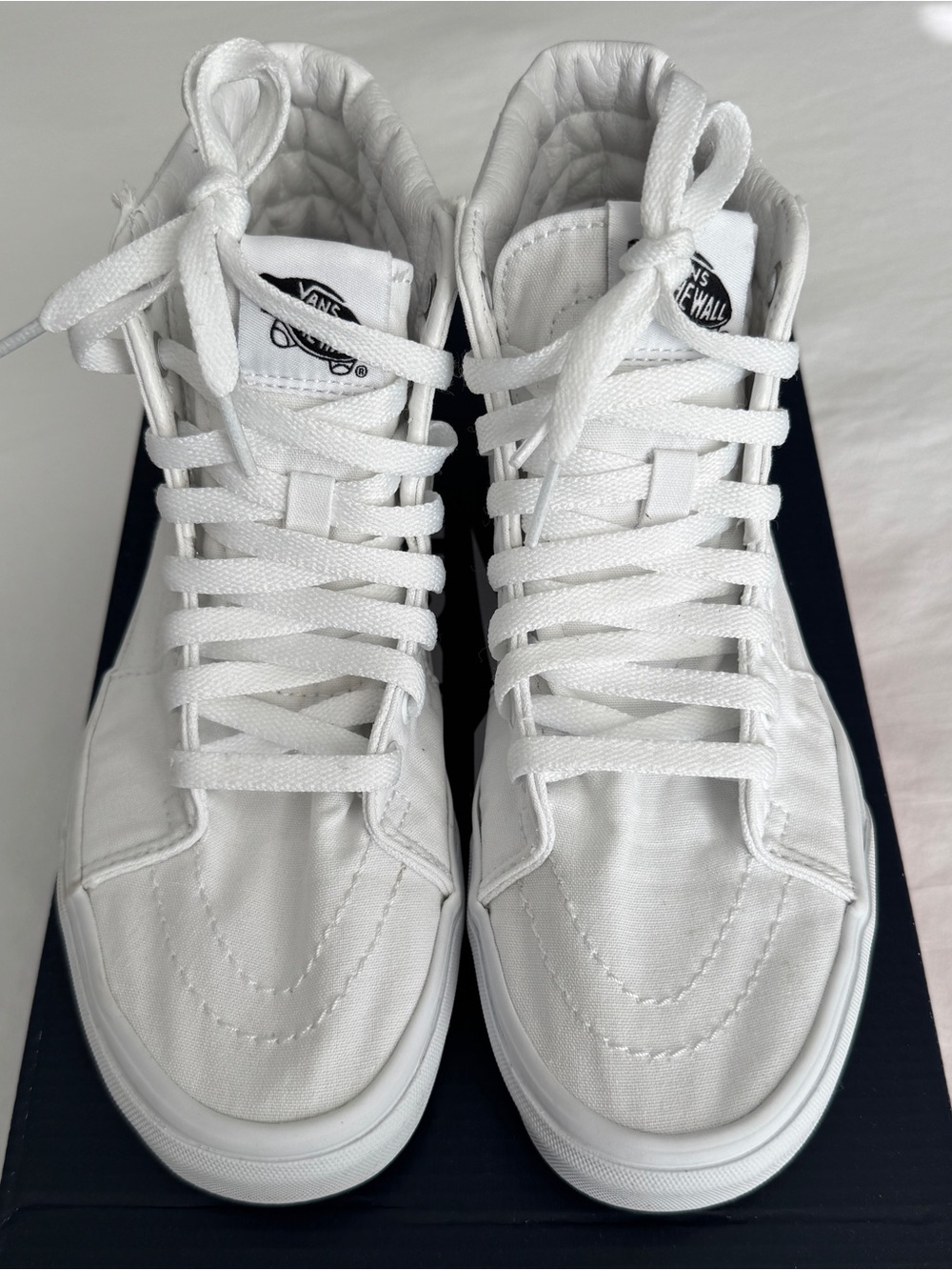 Vans White High-Top Canvas Sneakers